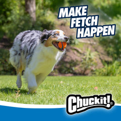 Chuckit! Ultra Ball textured surface aids grip during fast retrieves.