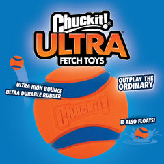 ChuckIt! Ultra Ball water-floating design enables splashy pool play.