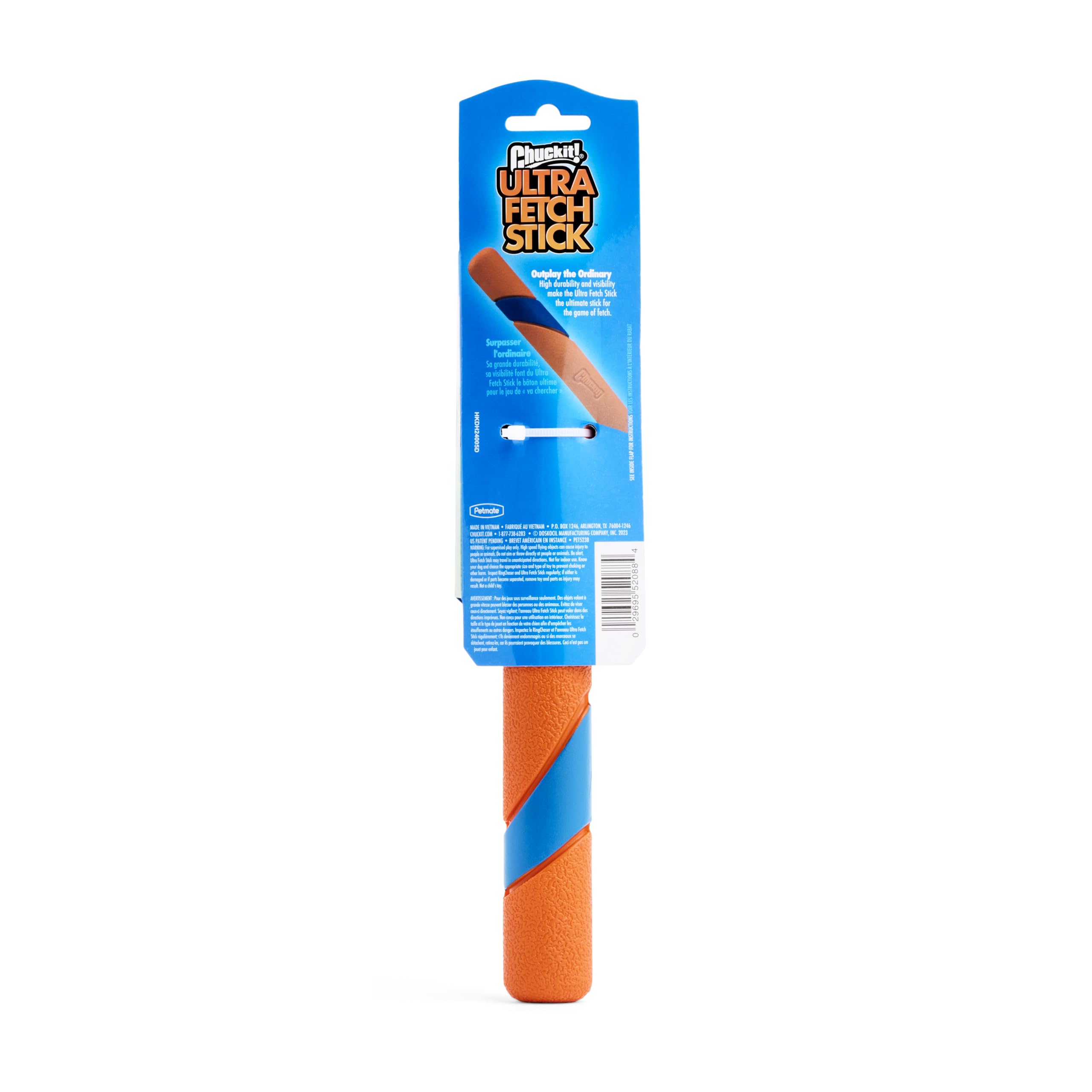 Chuckit! Ultra Fetch Stick close-up highlights a durable, grippable texture.