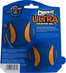 Chuckit Ultra Squeaker Ball demonstrates high bounce for exciting outdoor fetch.