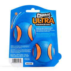 Chuckit! Ultra Squeaker Ball right-side view ready for active play and water fetch.
