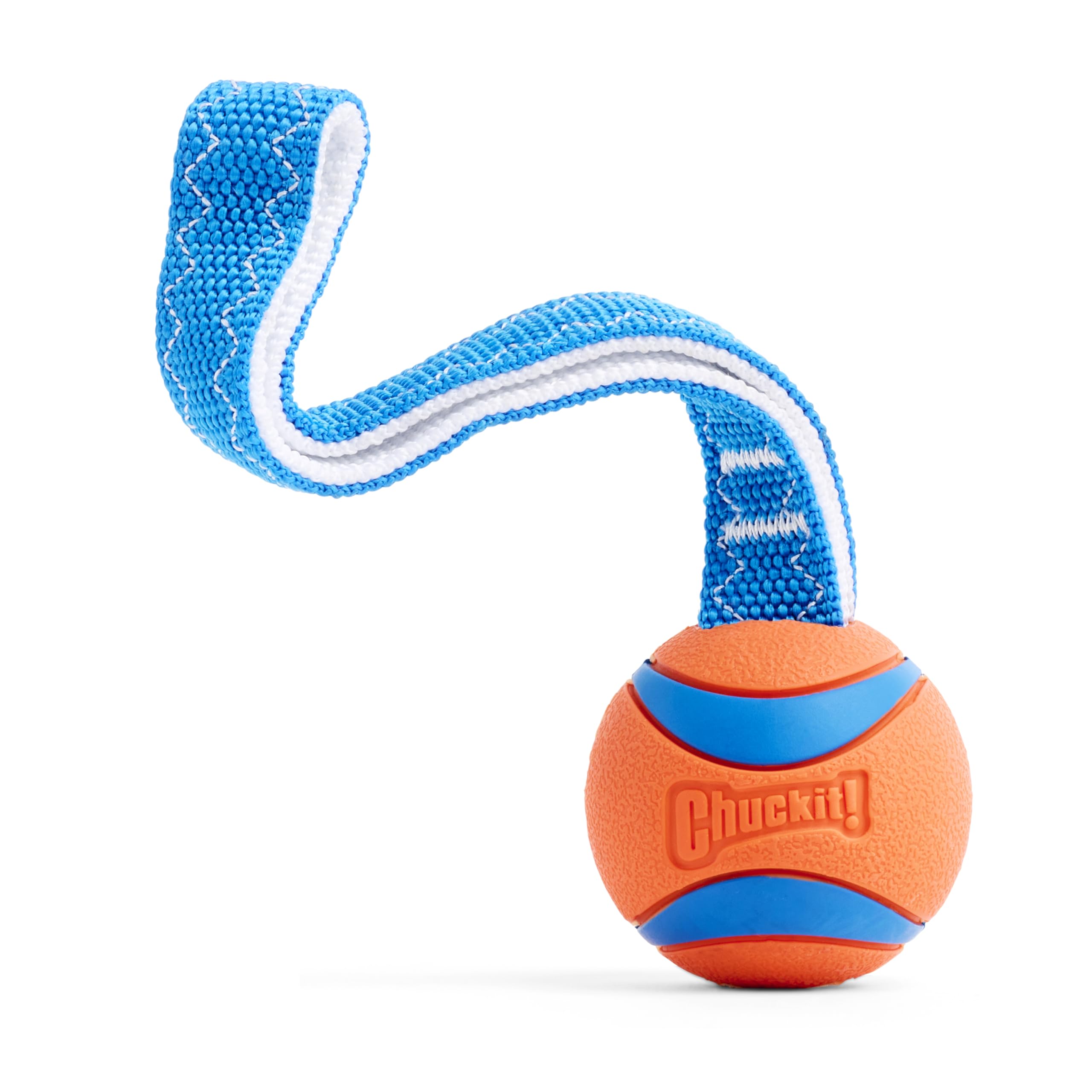 Chuckit Ultra Tug ball-end ready for fetch and tug play