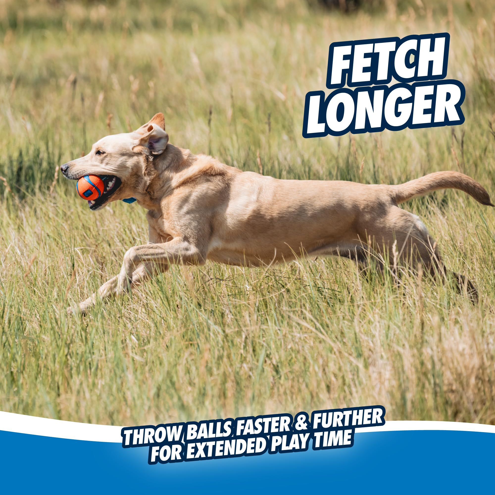 Chuckit Ultra Tug compatible with M-launchers for extended play