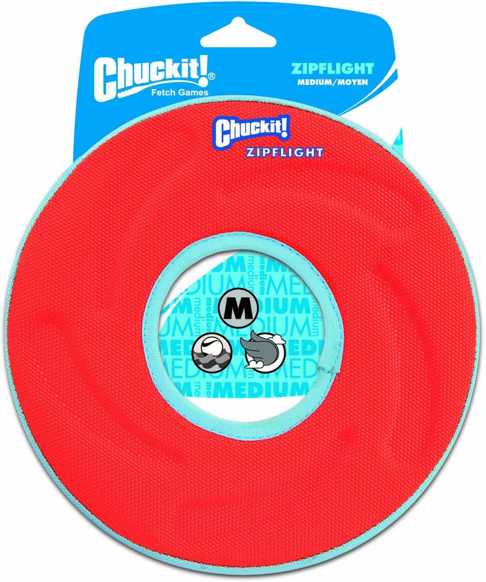 Chuckit Zipflight Amphibious Ring dog catching action encourages exercise and bonding