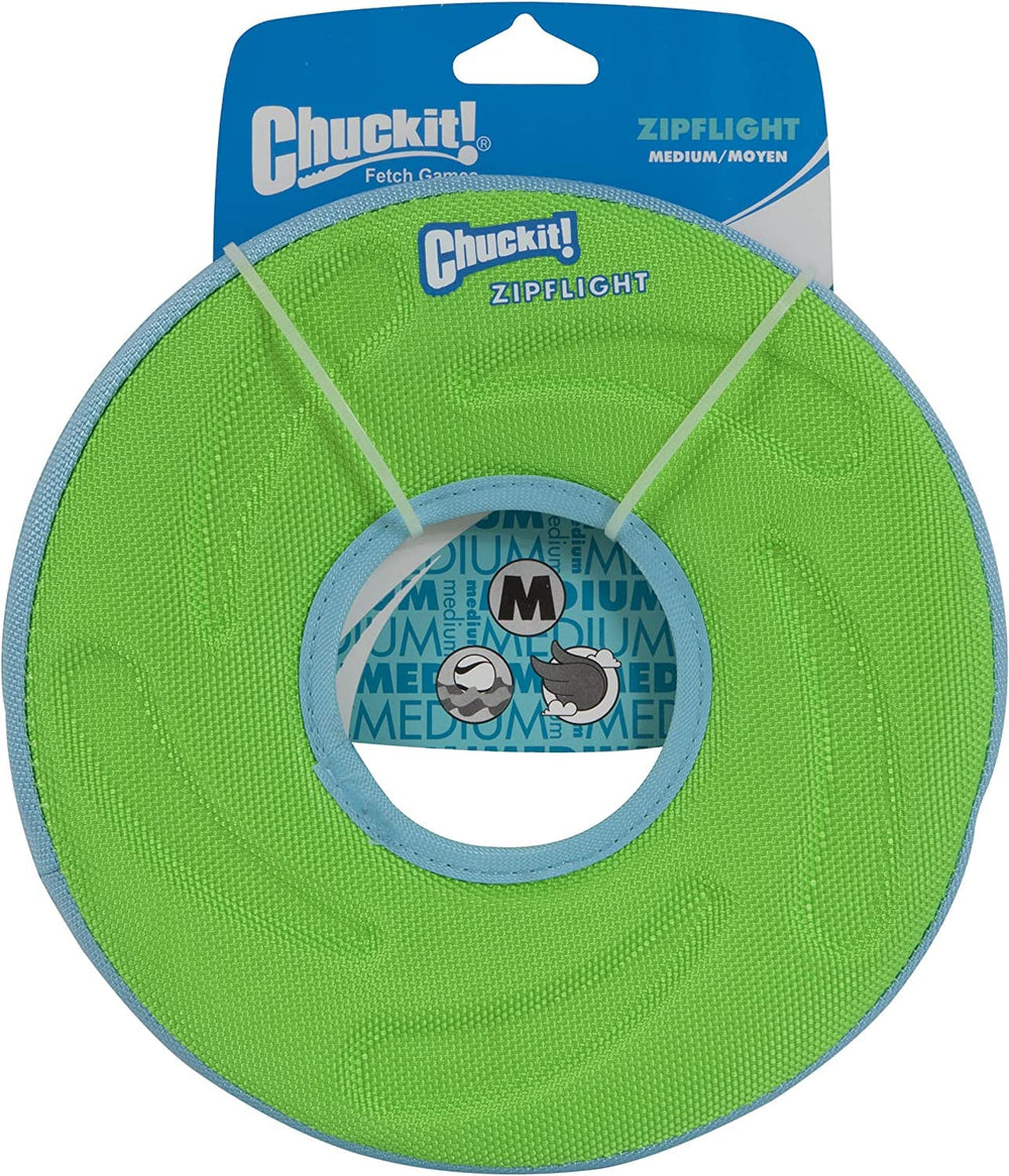 Chuckit Zipflight Amphibious Ring durable canvas stands up to rambunctious play
