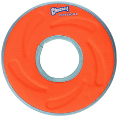 Chuckit Zipflight Frisbee dog toy medium in action for durable fetch play