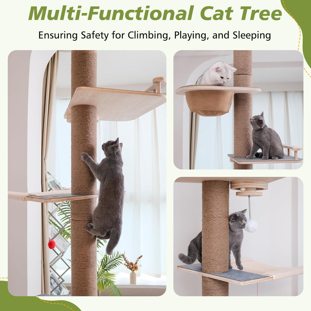 Chuiendi scratching post with sisal rope promotes durable claw care and play.