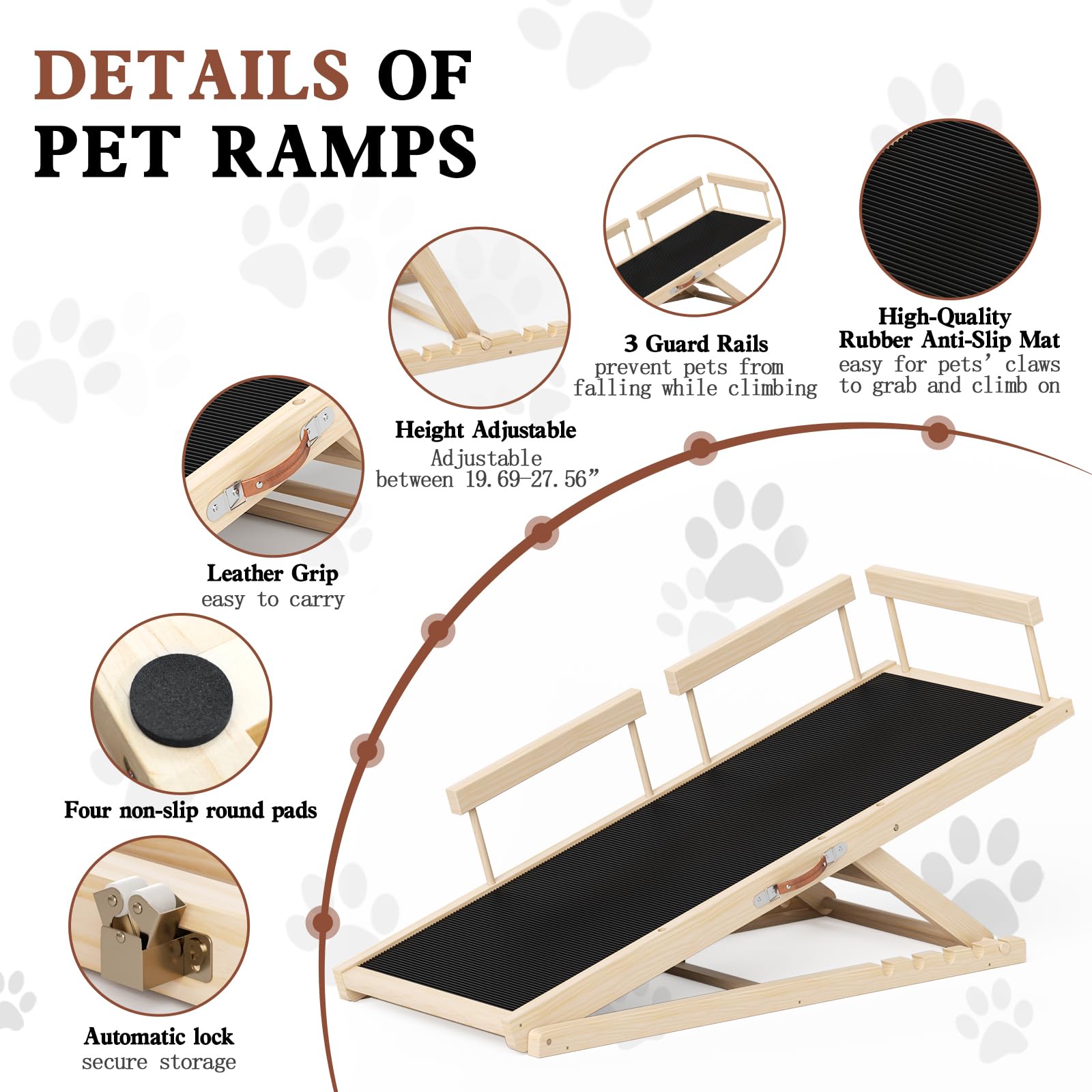 Chuiendi pine wood construction for durable pet steps