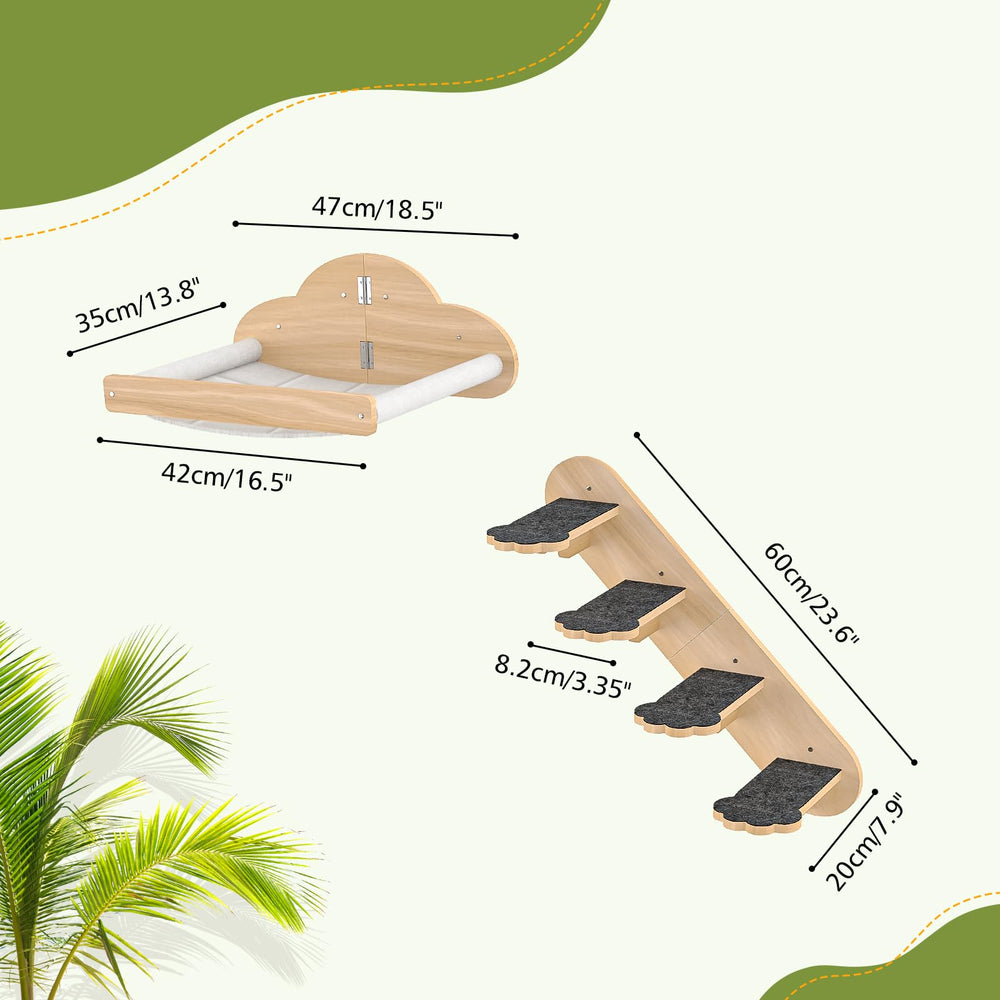 Chuiendi four-step cat staircase provides safe, anti-slip access to elevated perches.