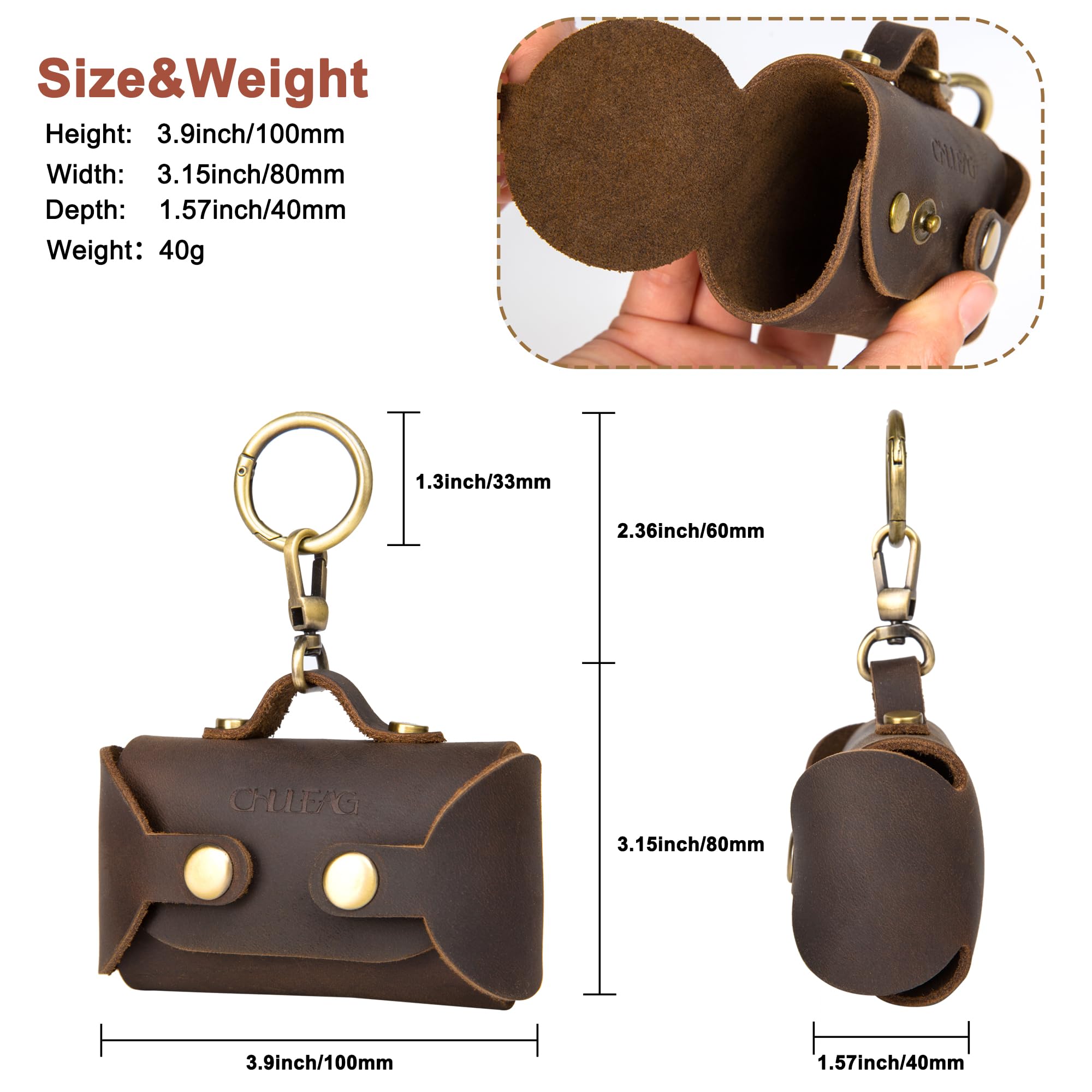 CHULEAG slim design on belt loop enables hands-free walks