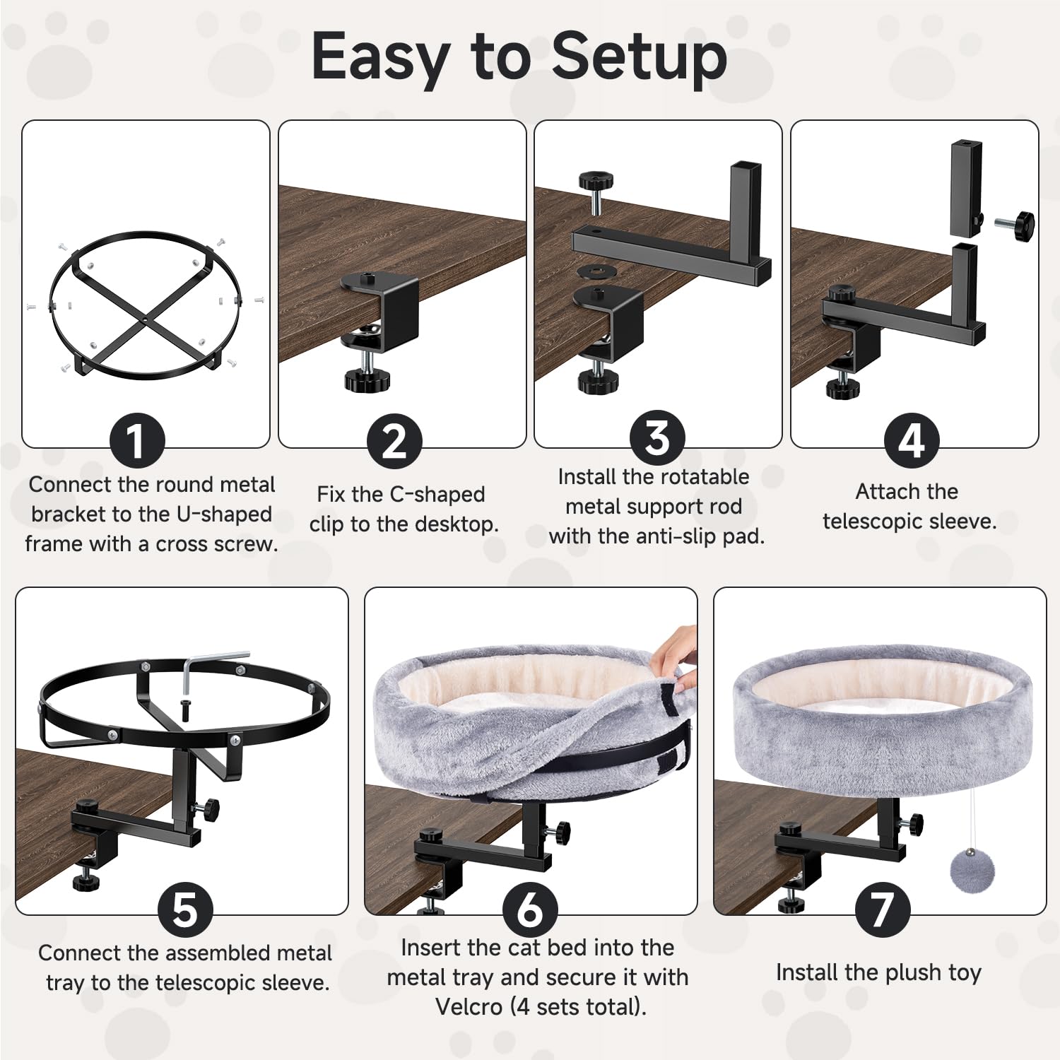 Chumajor Cat Desk Bed ideal companion during work photos and calls