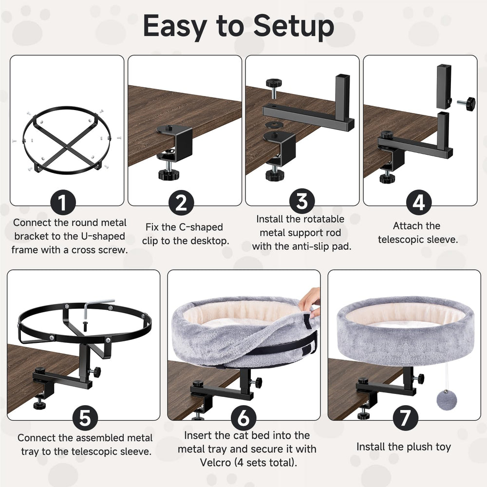 Chumajor Cat Desk Bed ideal companion during work photos and calls