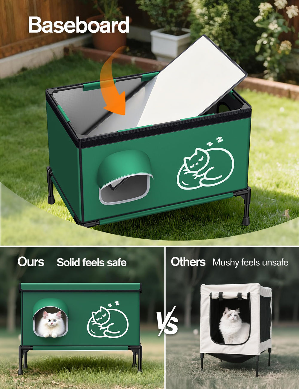 Chumajor easy-clean roof with Velcro for quick maintenance.