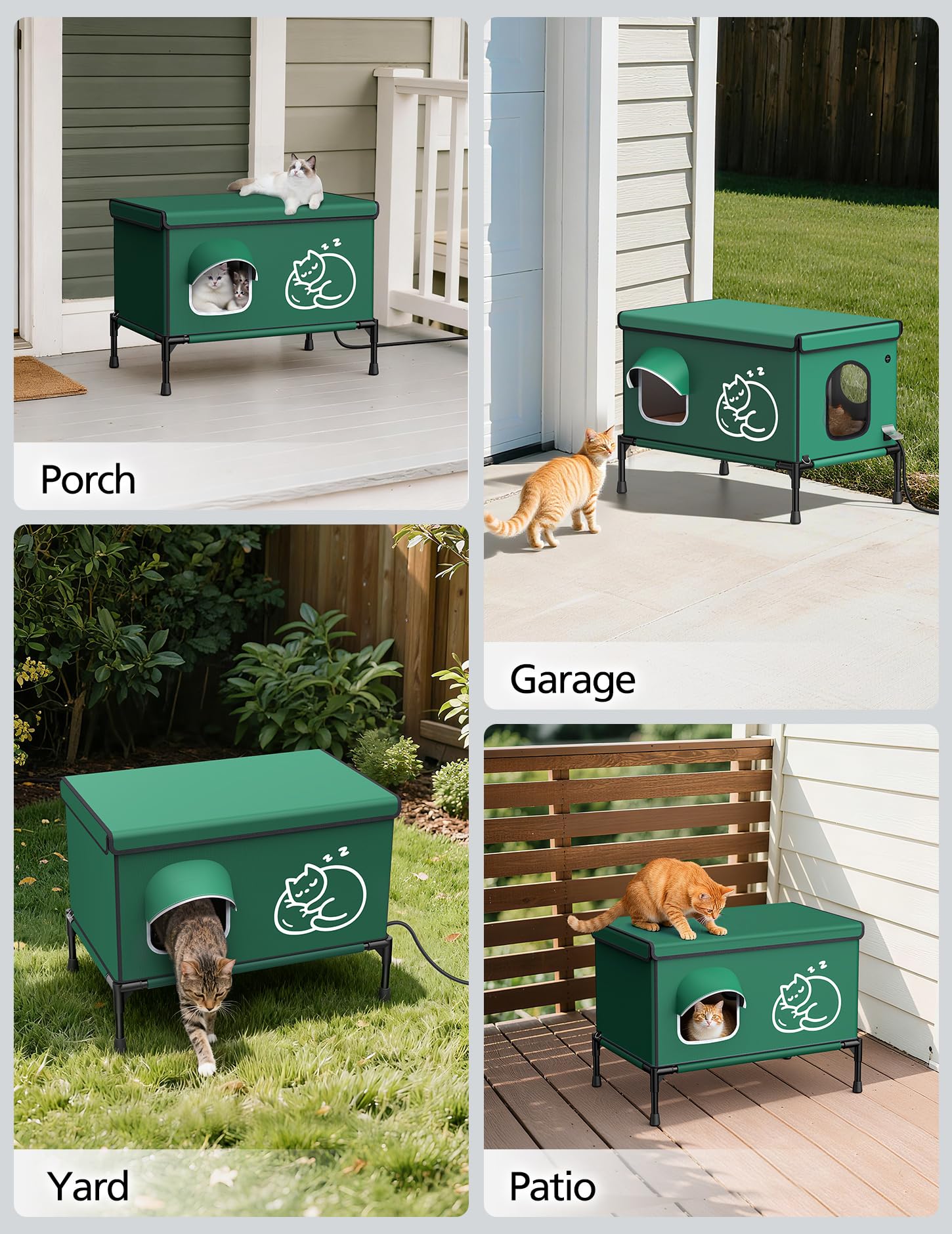 Chumajor feral stray winter cat shelter designed for harsh conditions.