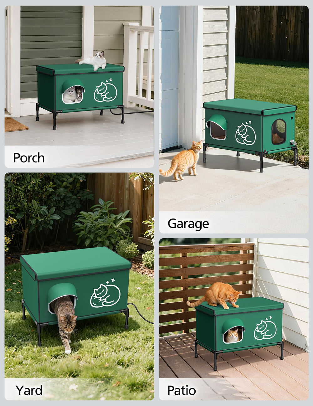 Chumajor feral stray winter cat shelter designed for harsh conditions.