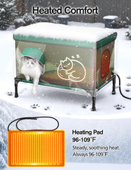 Chumajor insulated cat shelter with six-layer warmth and thermal protection.