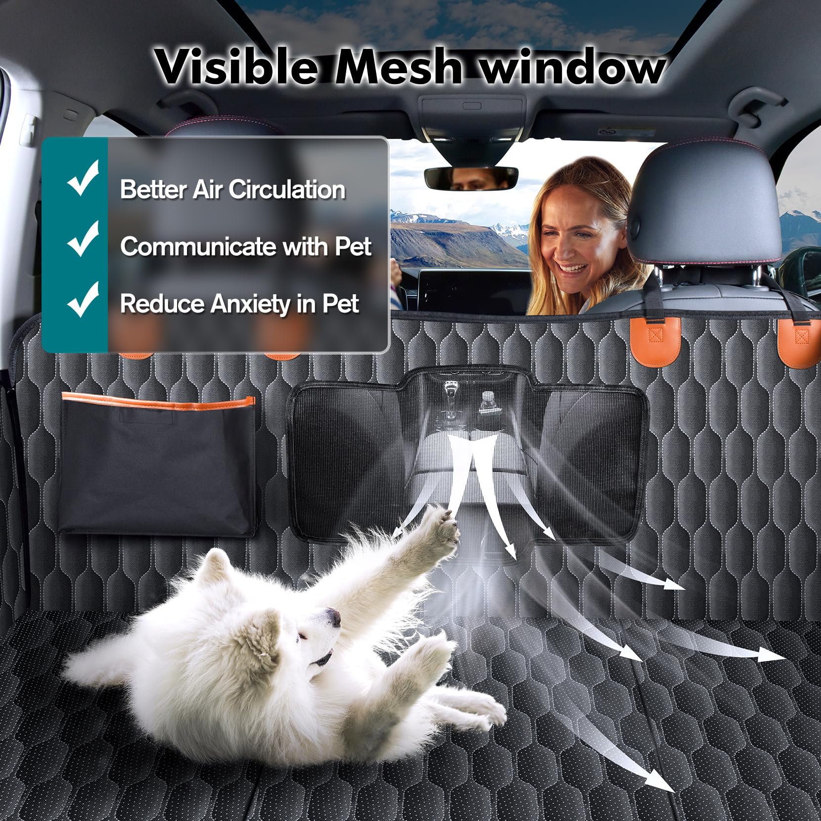 Chumajor non-slip EVA backing keeps the cover in place during driving.