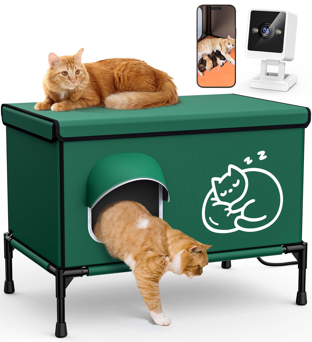 Chumajor safe escape entrance cat house to reduce predator risk.