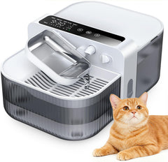 Chumajor wireless cat water fountain setup shows filterless design for easy, low-maintenance hydration.