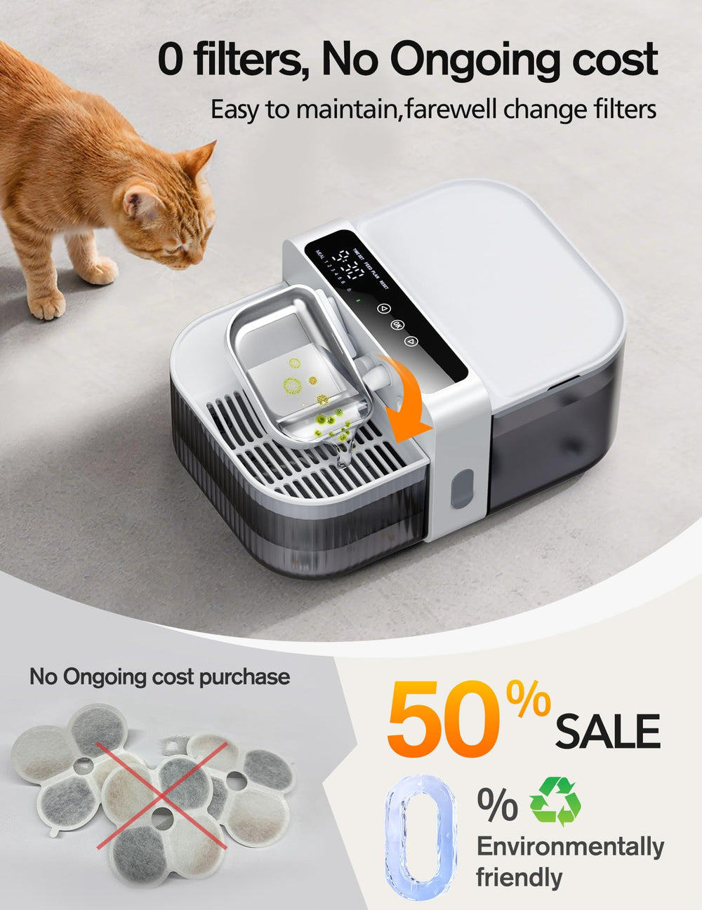 Chumajor wireless cat fountain demonstrates precision flow control for customizable hydration levels.