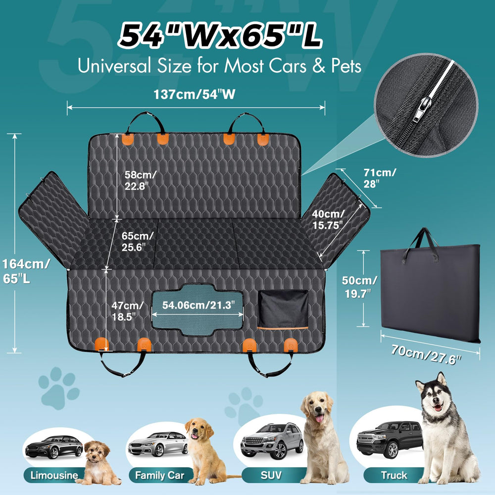 Chumajor zippered side flaps protect doors and reduce fur spread.