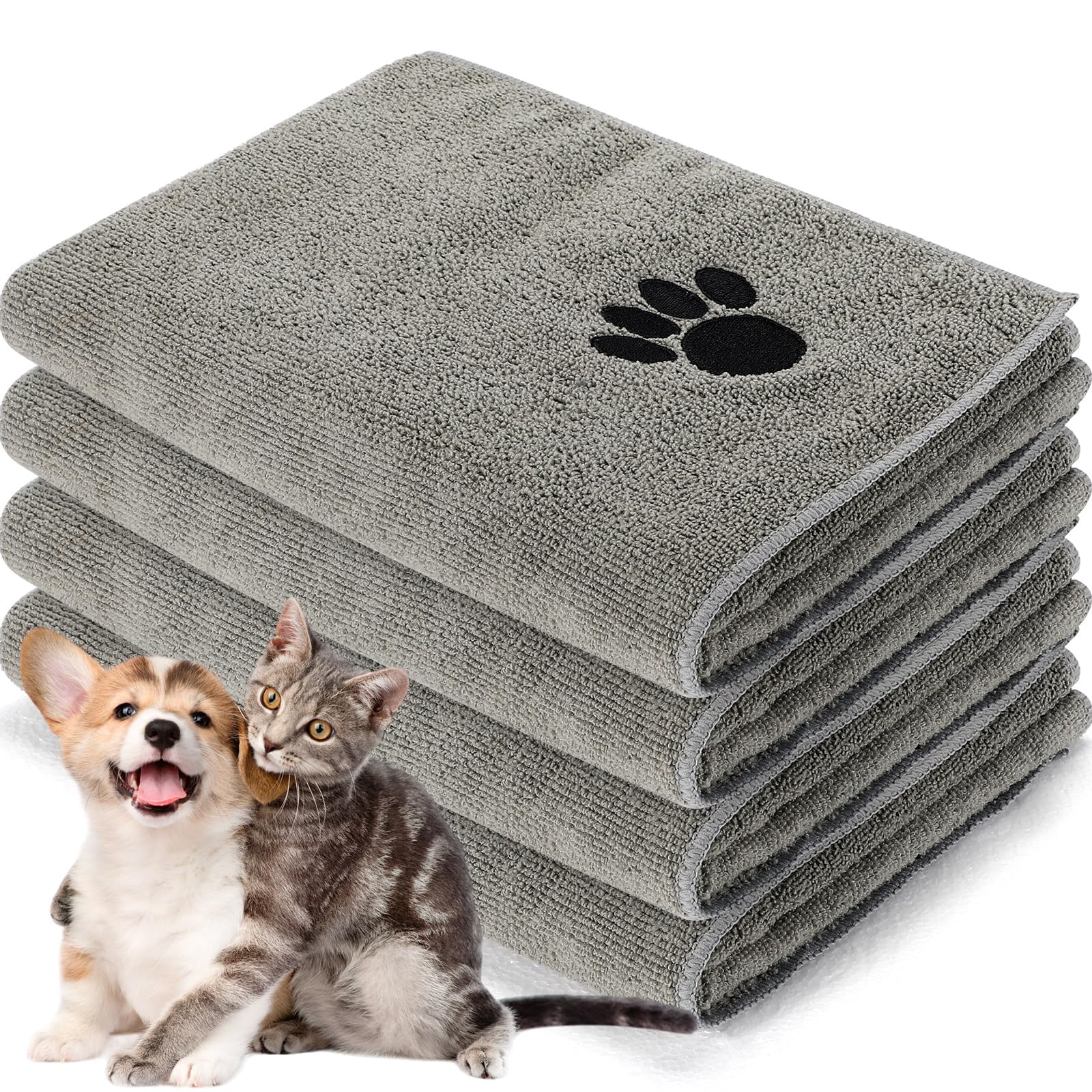 Chumia 4-pack dog towels ready for quick post-bath drying