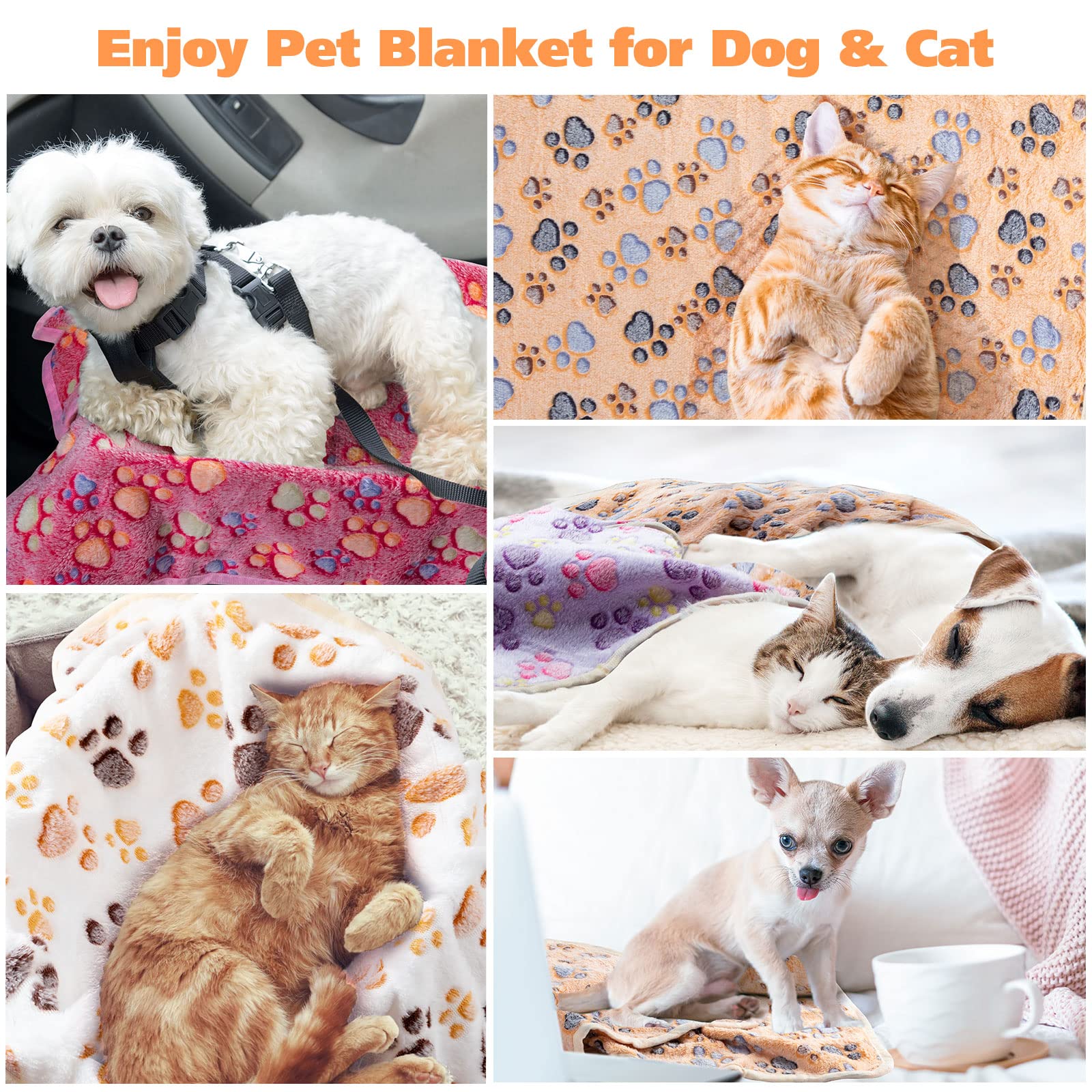 Chumia paw-print blanket shows color variety to match decor.