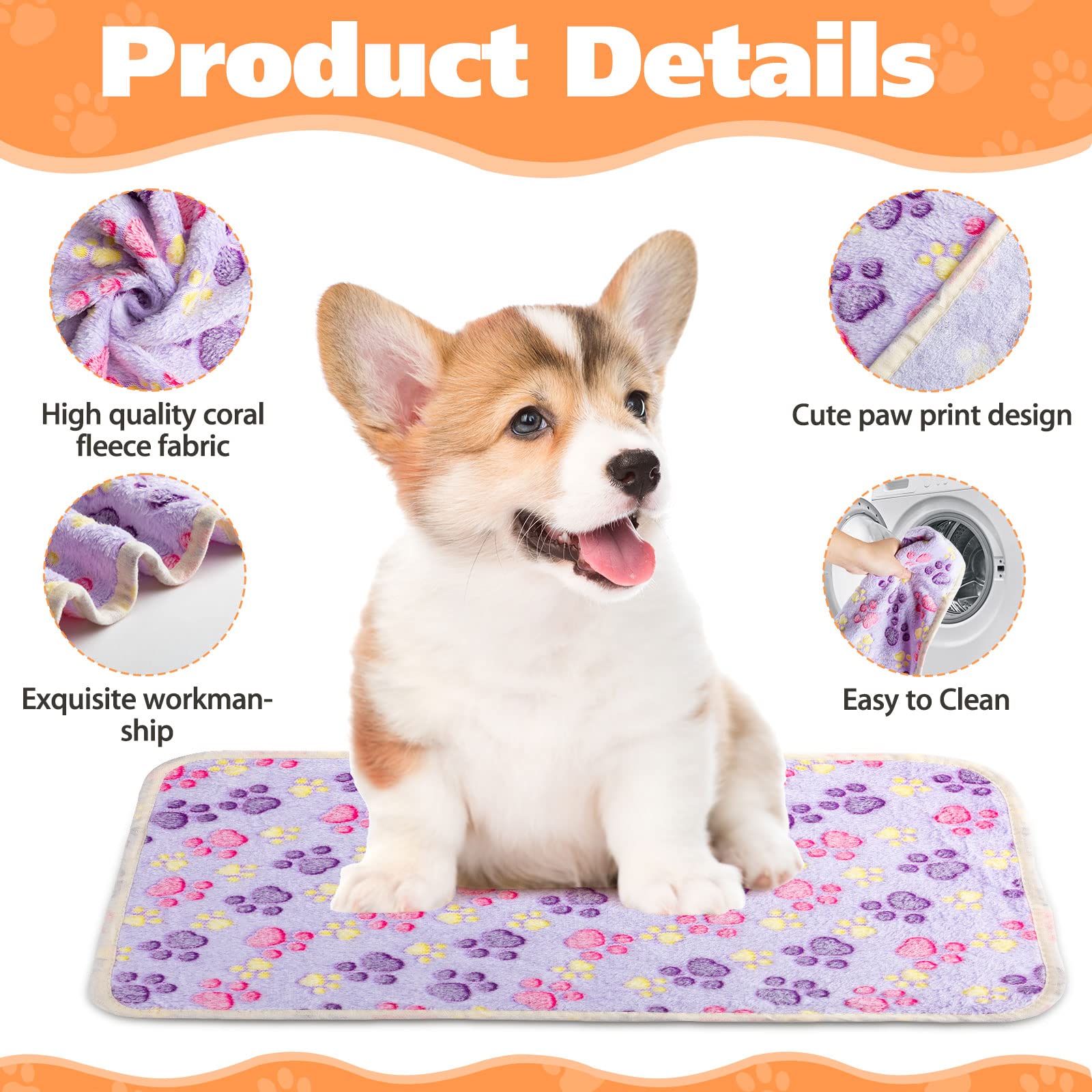 Chumia 24x16 inch blanket ready for travel with small pets.
