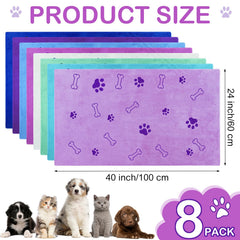 Chumia 40x24-inch microfiber dog towels offer high absorbency for efficient bath time.