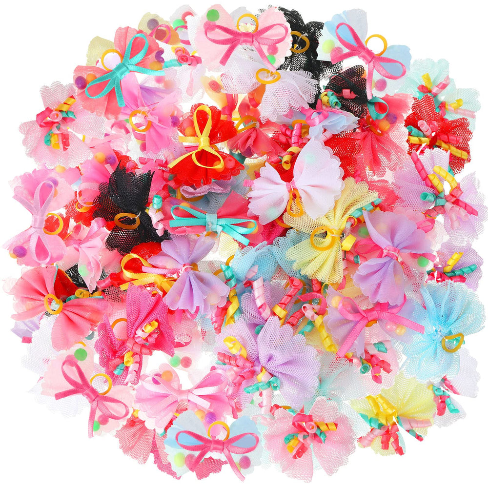 Chumia dog hair bows 100-piece pack for versatile everyday looks
