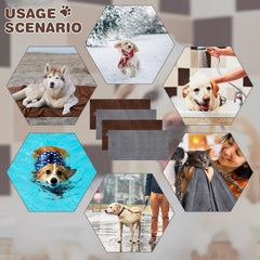 Chumia dog towel coffee folded for compact storage and daily paw-drying after walks.