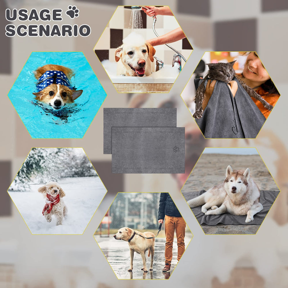Chumia car-ready towel in car, ideal for on-the-go pet drying