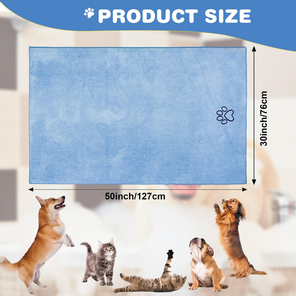 Chumia dog towel-drying-at-home soft microfiber for comfortable post-bath care.