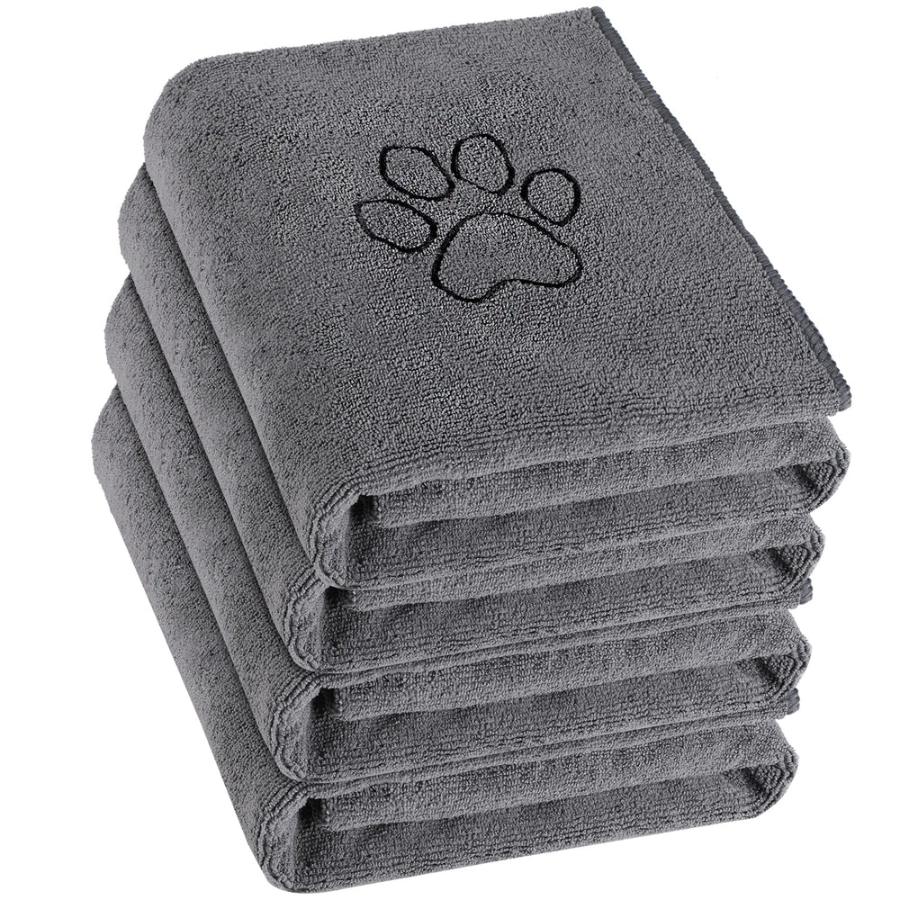 Chumia dog towels flatlay 16x32 gray for quick large-dog drying