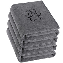 Chumia dog towels flatlay 16x32 gray for quick large-dog drying