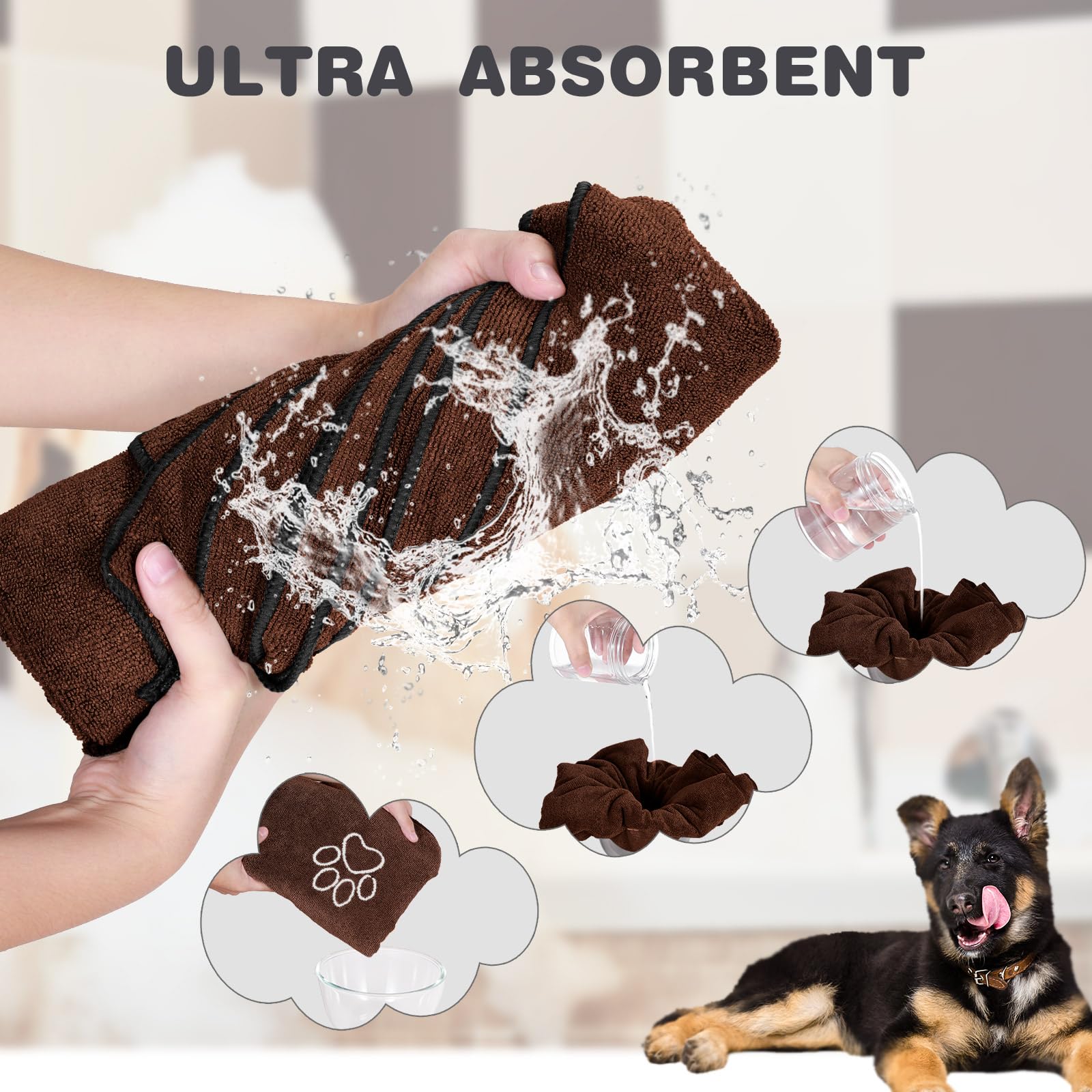 Chumia 4-towel pack highlights multiple colors for busy households.