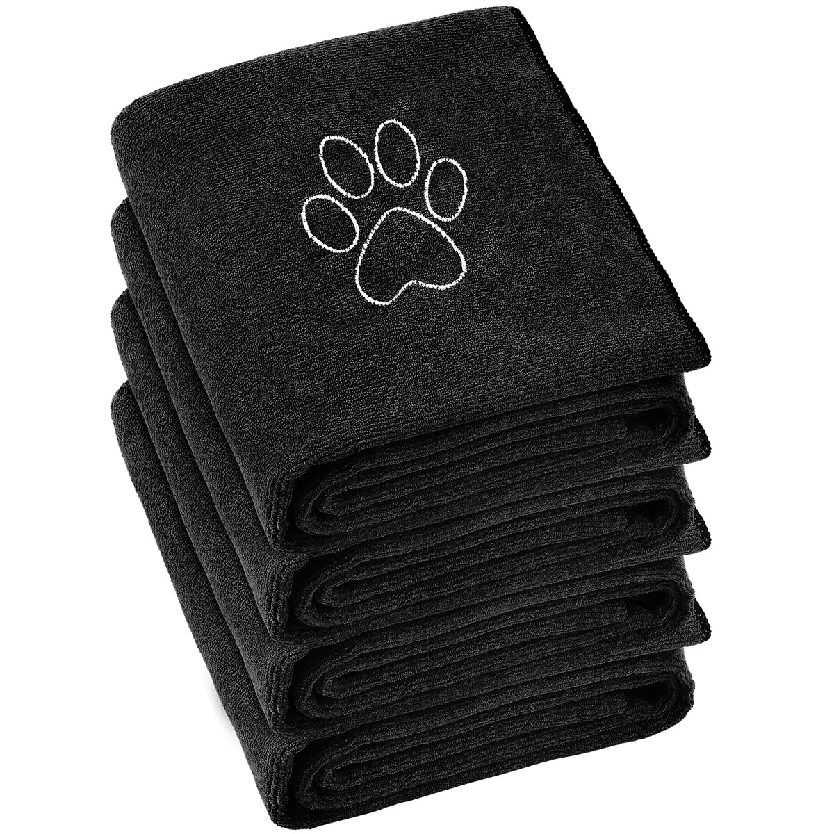 Chumia dog towels 16x32 inch with paw embroidery for fast drying.