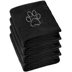 Chumia dog towels 16x32 inch with paw embroidery for fast drying.
