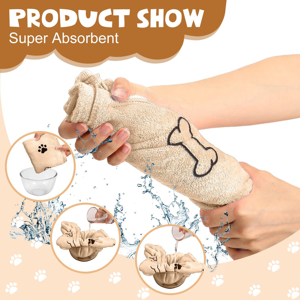 Chumia dog towels bone-pattern design adds cute pet style.