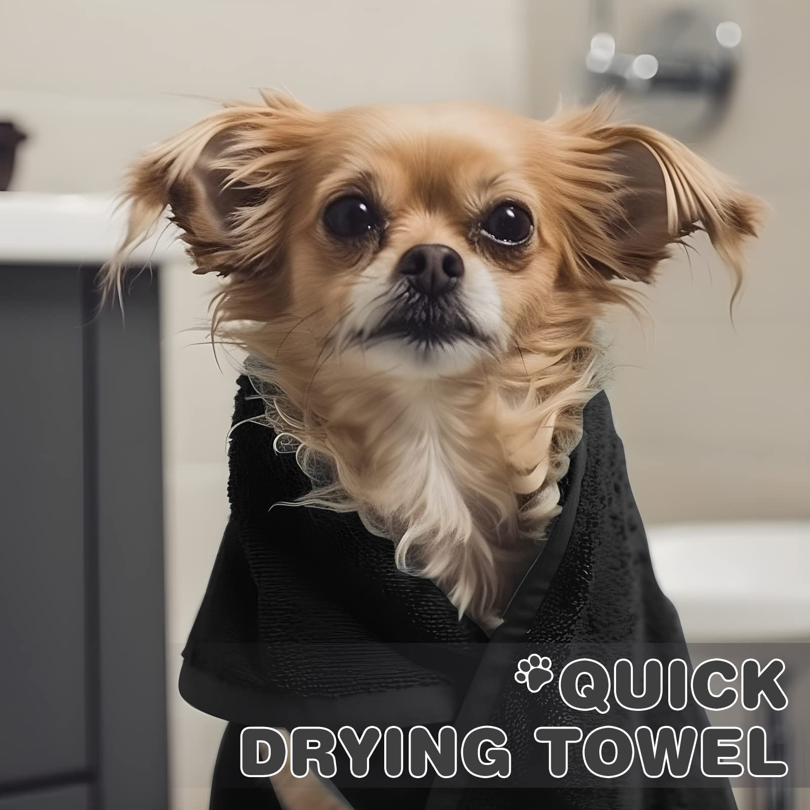 Chumia dog towel in car for convenient on-the-go drying.