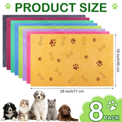 Chumia microfiber dog towels with soft-touch finish for gentle post-bath drying.