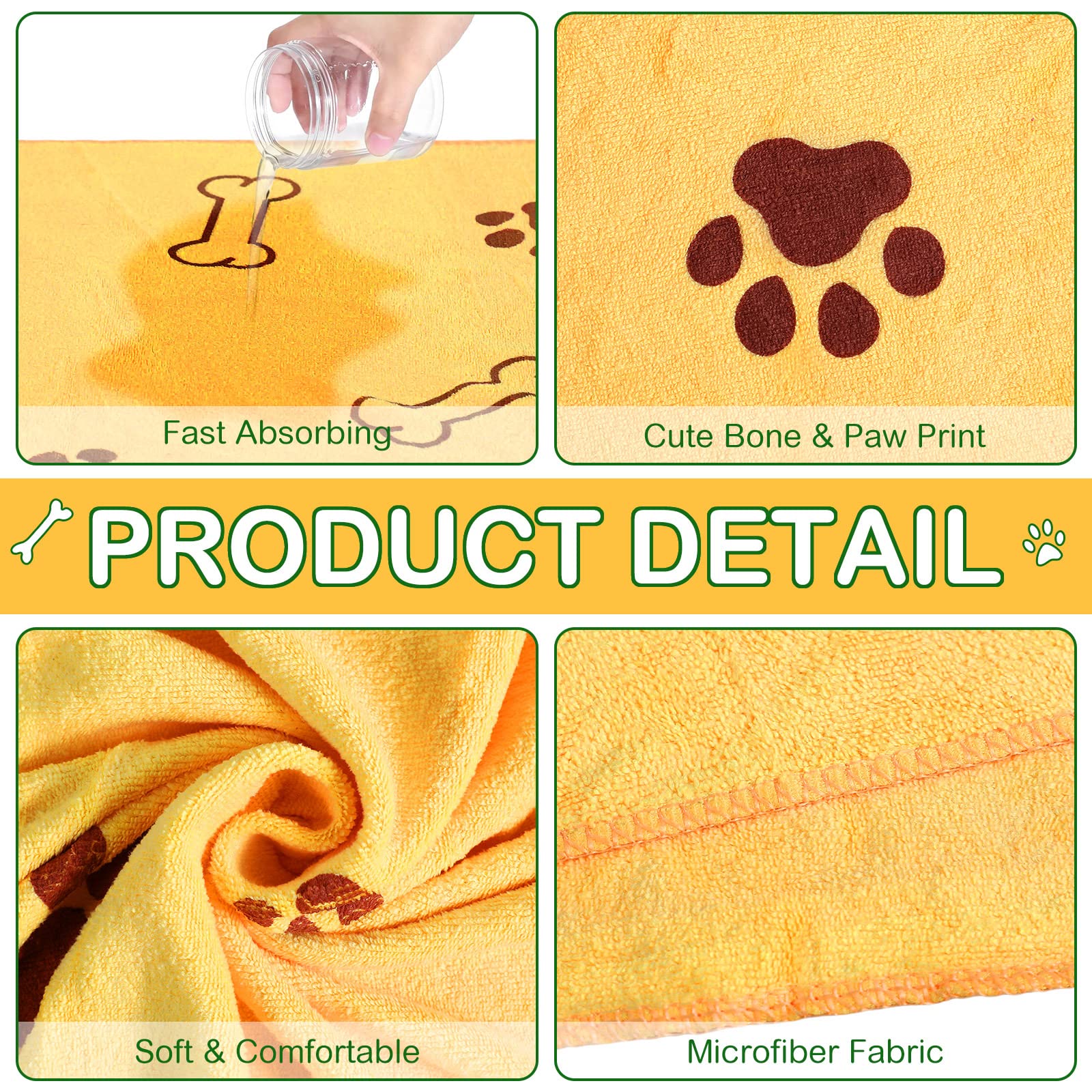 Chumia paw print design towels are washable and reusable.