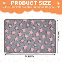 Chumia soft fleece pet blanket blue for small dogs comfort