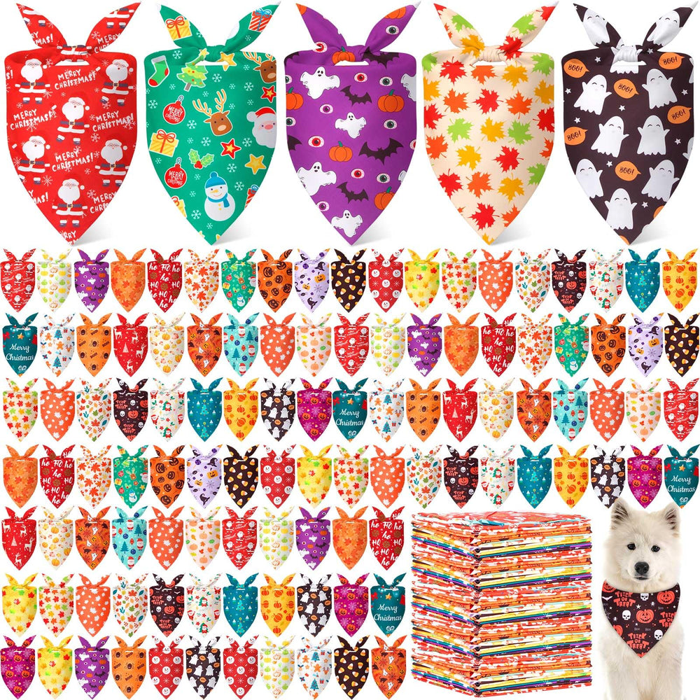 Chunful snowman-design dog bandana for festive holiday photo moments