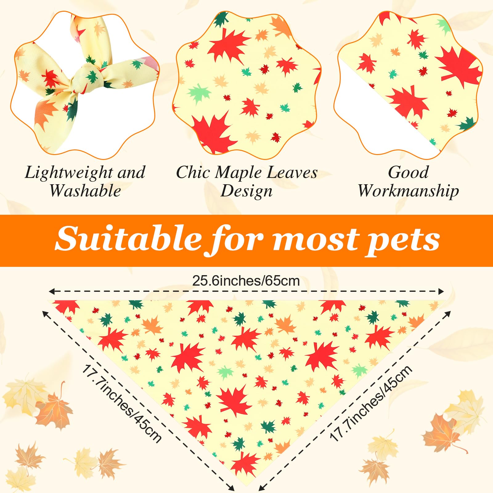 Chunful autumn colors bandana designs highlighting seasonal charm for pets