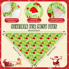 Chunful candy cane-pattern bandana makes cute pet styling for festive gatherings