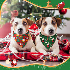 Chunful Christmas tree motif bandana brightens pet outfits for seasonal events