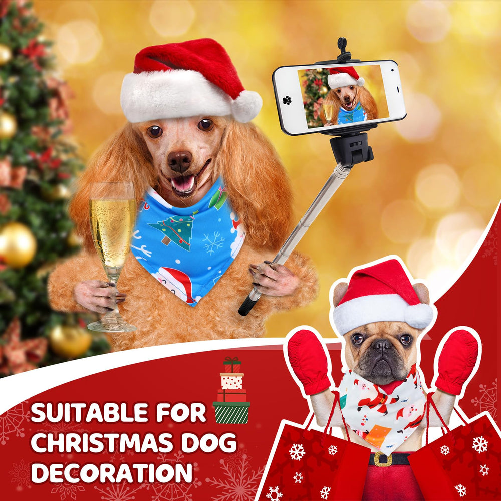 Chunful Christmas dog bandanas for family outing and photoshoot