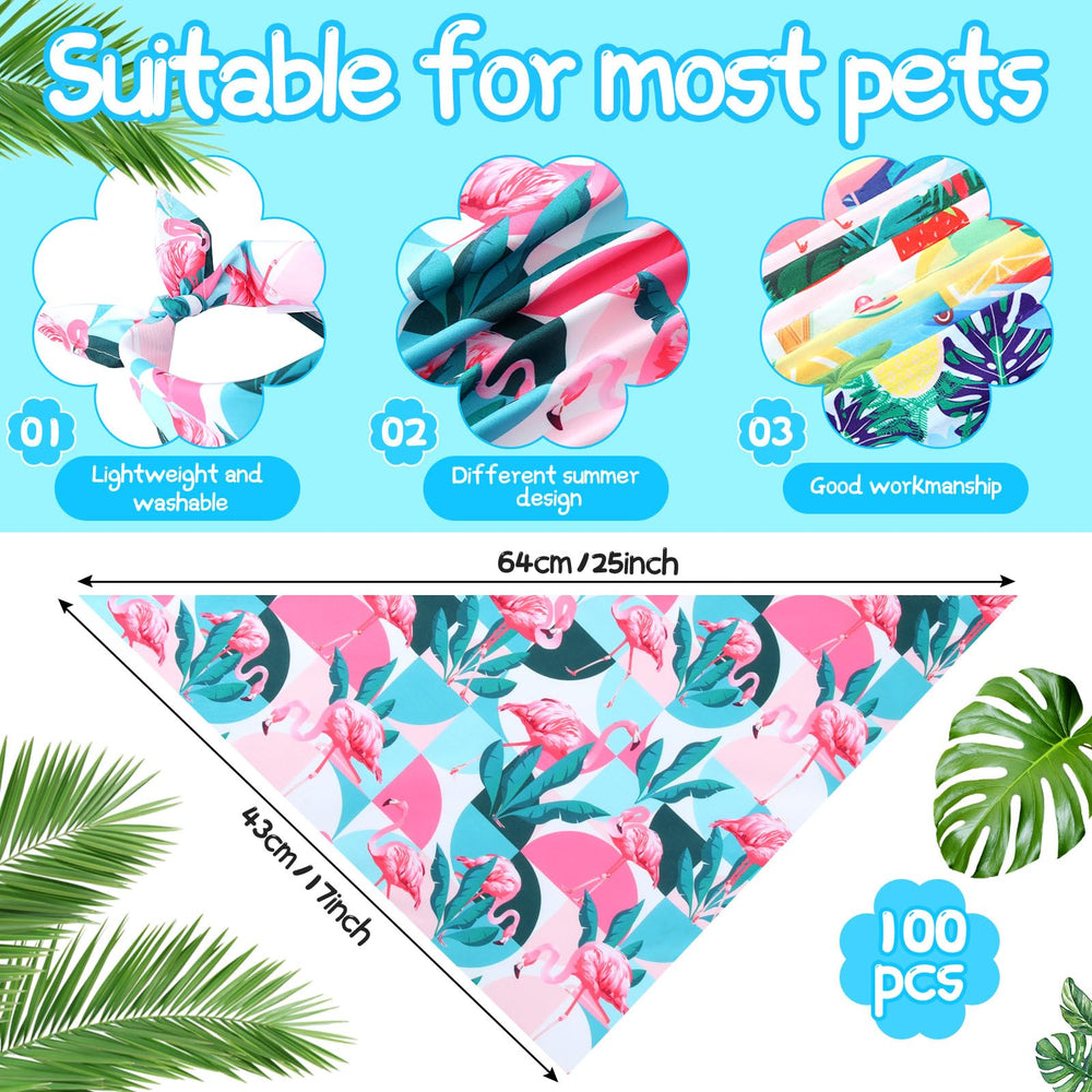Chunful dog bandanas flamingo pattern for playful summer outfits