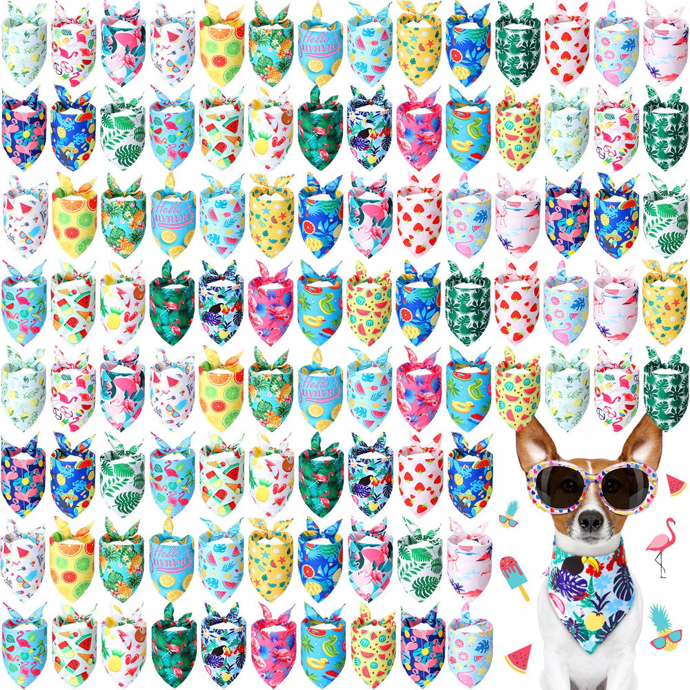 Chunful pineapple print dog bandana for bright summer photos and easy daily wear
